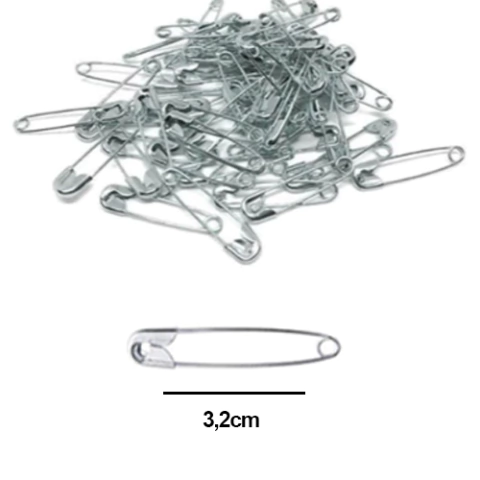 Alfinete Segurança N.01 Prata 100 Un