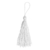 Pingente Franja de seda 7cm Branco