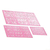 Régua Normógrafo Alfabeto Kit Com 3 Unidades Acrinil Rosa RF 2606