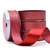 Fita de Cetim 38MM - Vermelho com Lurex Prata 1 Metro