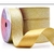 Fita de Cetim 38MM - Dourado com Lurex Prata 1 Metro