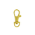 Fecho Mosquetão Base Arredondada 36mm - Dourado