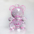 Pingente Ursinho 33x45mm Acrílico Rosa Unidade