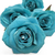 Rosa de Tecido Azul 9cm un