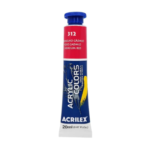 Acrylic Colors Acrilex 312 - Vermelho Cádmio 20ml