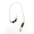 Cordão Luxo Pérola Preto/Dourado