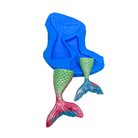 Molde de Silicone Cauda de Sereia 2 Cavidades - comprar online