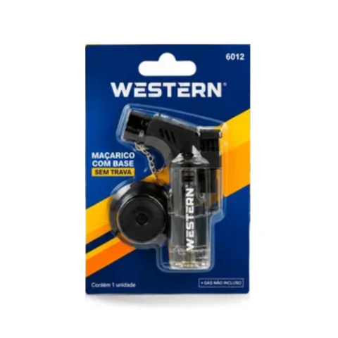Mini Maçarico com Base e Bico Giratório Sem Trava Western