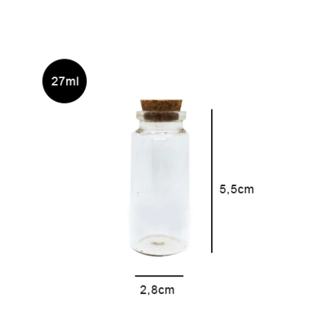 Frasco Decorativo com Rolha GV005 - 2,8x6cm 27ml - comprar online