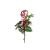 Galho Pick Berry com folhas e Pinha Vermelho 24cm