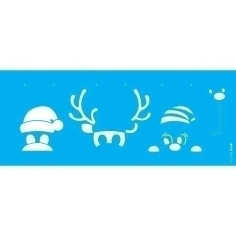 Stencil Simples 17x42 Rena com Gorro - Opa 3017