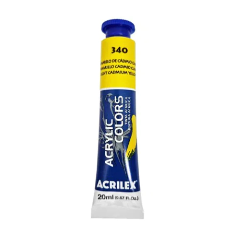 Acrylic Colors Acrilex 340 - Amarelo Cádmio Claro 20ml - comprar online