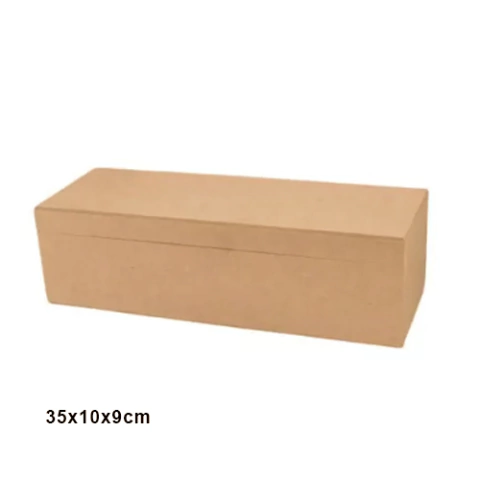 Caixa Vinho Dobradiça 35x10x9cm - Sem Fecho em Mdf