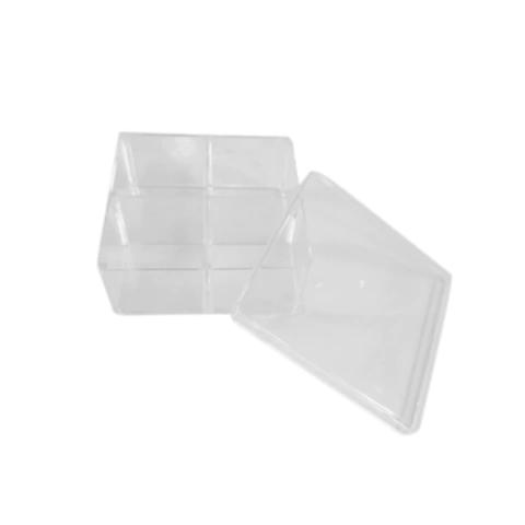 kit 10 Caixas Organizadoras 4 Divisorias Acrilica - 7x7cm