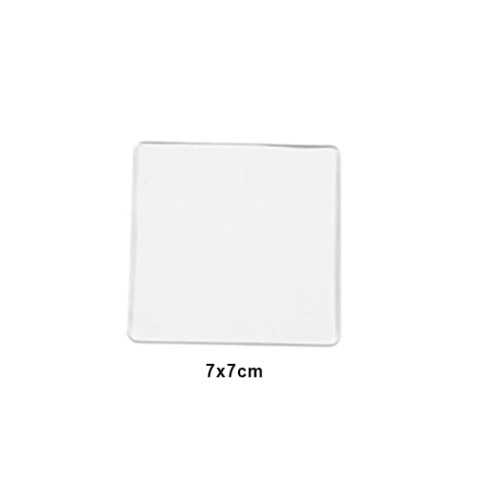 Base Acrílica 7x7cm Lisa Quadrada com 10 un