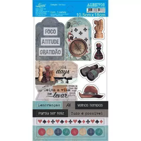 Em papel adesivo 80g/m² Medida da Cartela: 10 x 18cm  A linha de Adesivos para Scrapbook Litoarte é de fácil aplicação.  Desenvolvido com papéis de alta qualidade adesiva e lindas imagens recortadas.  Com estes apliques você poderá desenvolver seus melhor