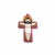 Aplique Emborrachado Para Terço Jesus na Cruz - Rosa