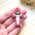 Aplique Emborrachado Para Terço Jesus na Cruz - Rosa