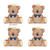 Aplique em Papel e MDF Litoarte Urso de Coroa Azul Marinho - APM3-174