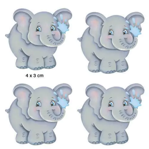 Aplique em Papel e MDF Litoarte Elefante - APM3-198