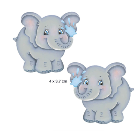 Aplique em Papel e MDF Litoarte Elefantes - APM4-256