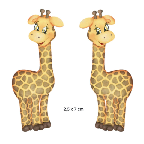 Aplique em Papel e MDF Litoarte Girafas - APM4-257