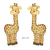 Aplique em Papel e MDF Litoarte Girafas - APM4-257