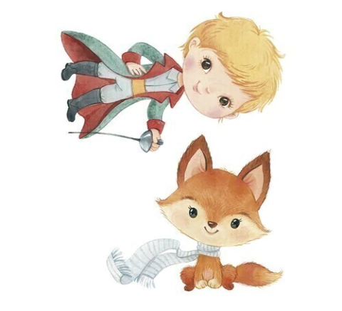 Aplique em Papel e MDF Litoarte Pequeno Príncipe - APM4-526 - comprar online