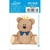 Aplique em Papel e MDF Litoarte Urso de Coroa Azul Marinho - APM8-0631 - comprar online