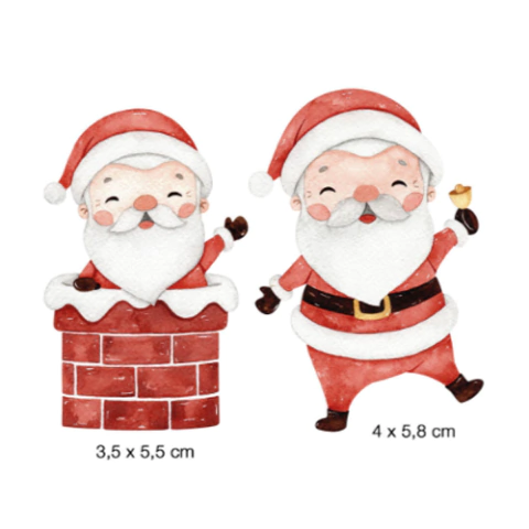 Aplique Natalino Papel MDF Litoarte Doce Natal Papai Noel Chaminé APMN4-025 Darlene Artesanatos