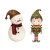 natal, natalino, laser,   Aplique Natalino Papel MDF Litoarte Boneco de Neve Duende APMN4-032 Darlene Artesanatos