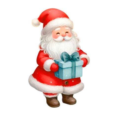 Aplique em Papel e MDF Litoarte Papai Noel Presente - APMN8-204 - comprar online