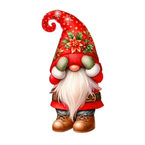 Aplique em Papel e MDF Litoarte Gnomo Olhos Tampados - APMN8-209 - comprar online