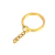 Argola Chaveiro Italiana com Corrente 25mm - Ferro Dourado / Unidade
