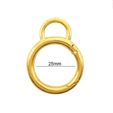 Argola Articulada com Suporte 25mm Dourado - Unidade