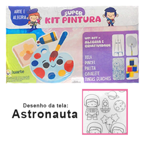 Super Kit Pintura Infantil 5 Peças - Desenho Astronauta DV