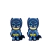 Kit Aplique Emborrachado Batman 2 Com 2 Unidades