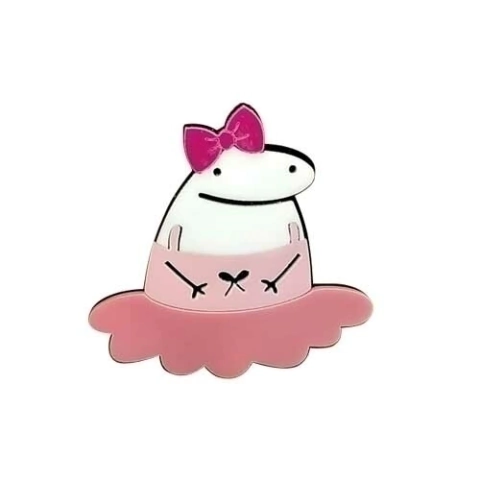 Aplique PVC - Bento Flork Bailarina Rosa