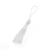 Pingente Franja Seda Branco - 15cm