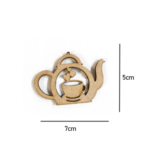 Aplique Bule Coração Em Mdf 5X7cm