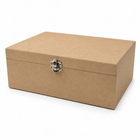 Caixa MDF Retangular com Fecho Metálico 25x15x8cm