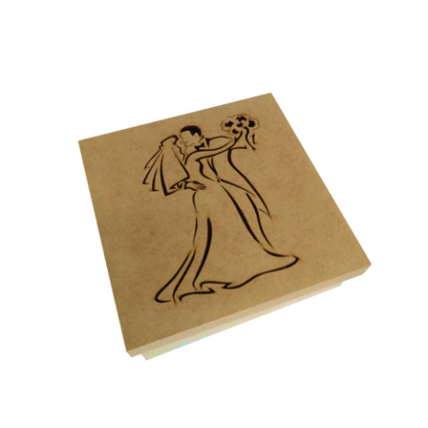 MDF Caixa Noivos - 15x15x5cm