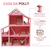 Kit Casa De Boneca Mdf 45cm Rosa Com Móveis 20 Peças - Darlene Artesanatos