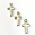 Pingente Metal Ouro Crucifixo Vazado - Unidade
