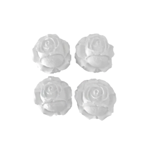 Aplique de Resina - Rosas com 4 unidades 2x2,5cm LLA-48