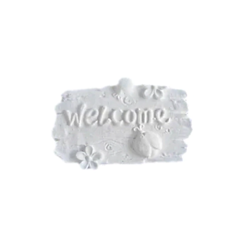 Aplique de Resina - Placa Welcome 5x7cm LLA-180