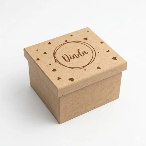 Caixa Tampa Sapato Dinda 13x11x10cm para 1 caneca - MDF Cru