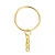 10 Argolas Chaveiro Com Corrente 25mm Dourado - comprar online