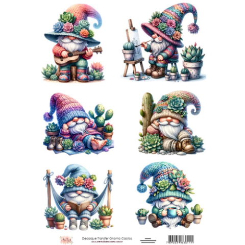 Transfer de Imagem Arte Fácil - Gnomos Cactos DT-011 - comprar online