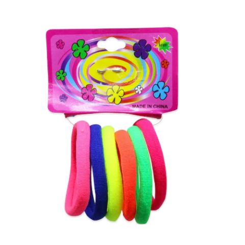 Elástico para Cabelo - Colorido 6 Unidades